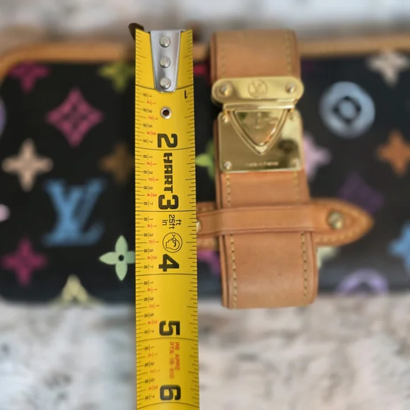 RARE Louis Vuitton Black Multicolor Monogram Shirley Clutch Shoulder Bag - Picture 14 of 16